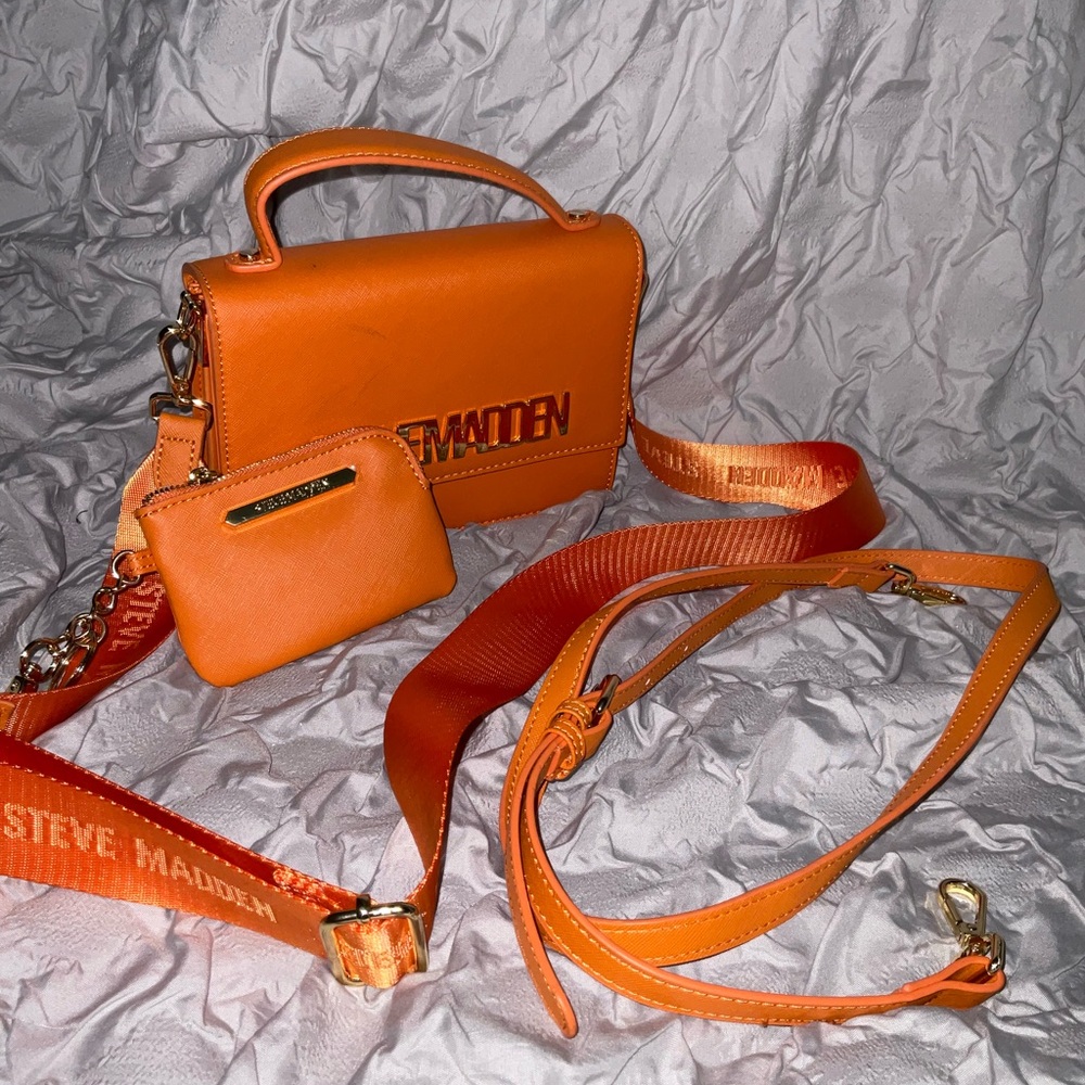 Steve Madden Orange Crossbody Bag with Modern Design